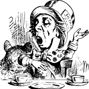 Illustration of the Mad Hatter from Alice in Wonderland
